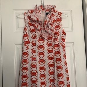 Ruffle Neck Crab Dress